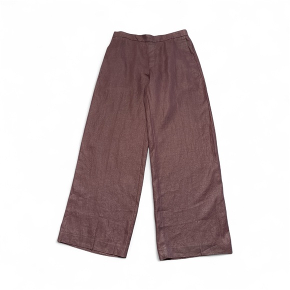 Madewell women’s The Easy Pull-On Pant 100% Linen brown Size M NWT - Picture 6 of 10